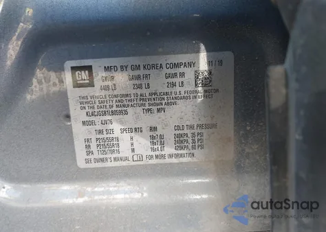 2020 Buick Encore Awd Essence из США, поврежденный, VIN KL4CJGSB1LB059935